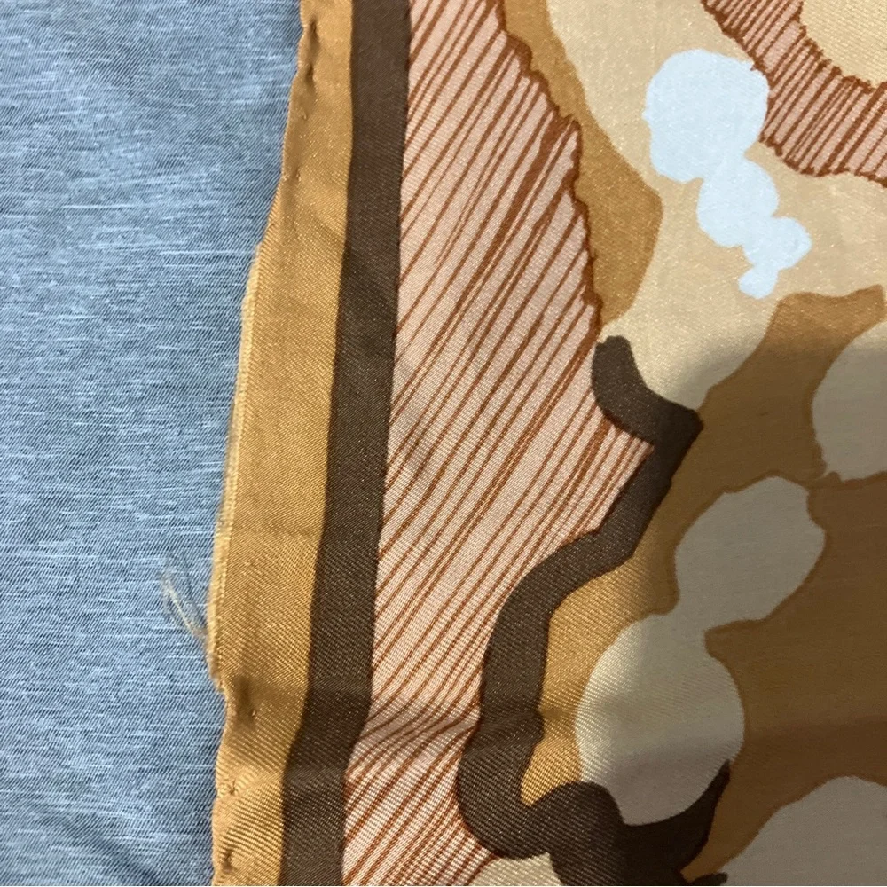RARE Christian Dior VINTAGE Pure Silk Abstract Scarf